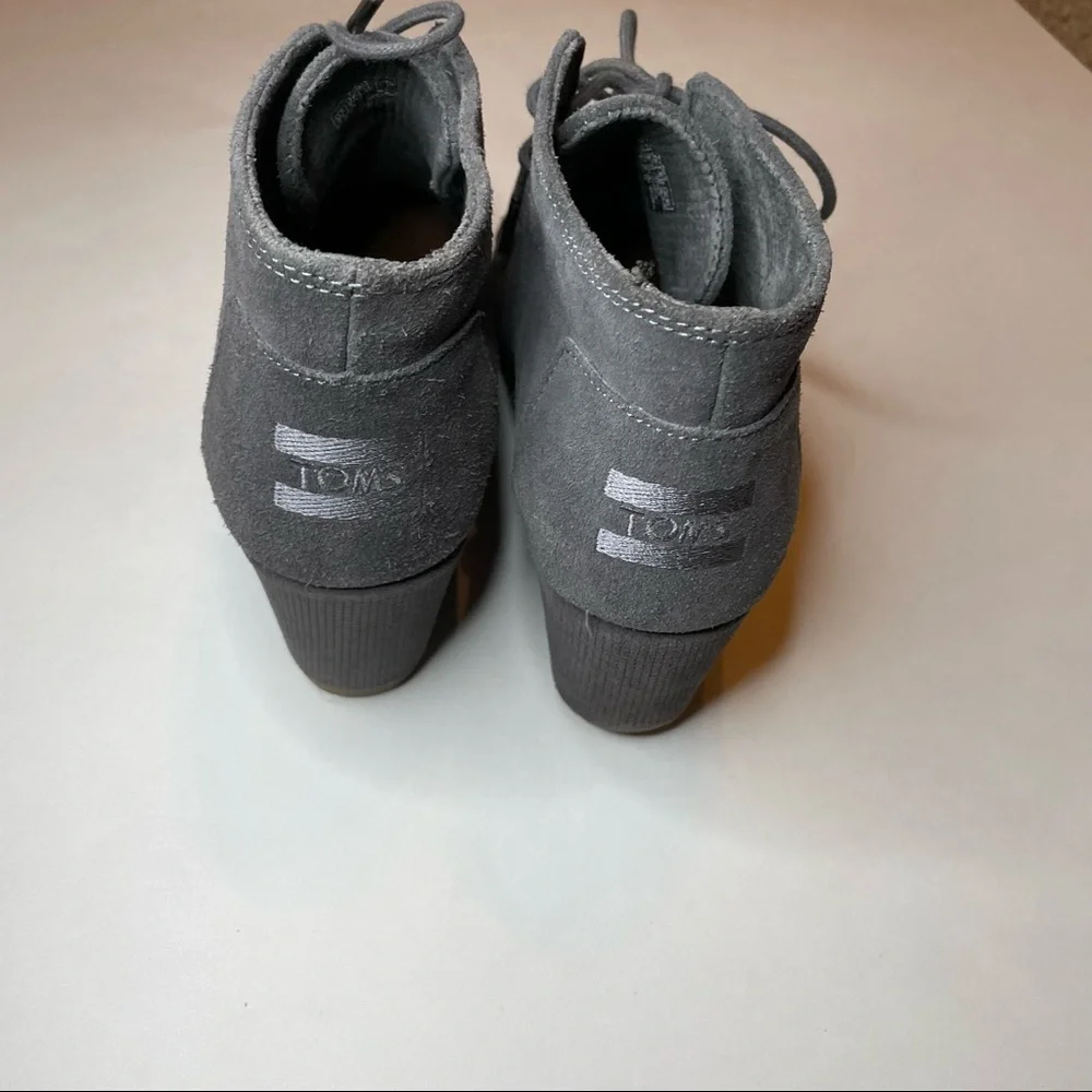 Gray Toms Wedges